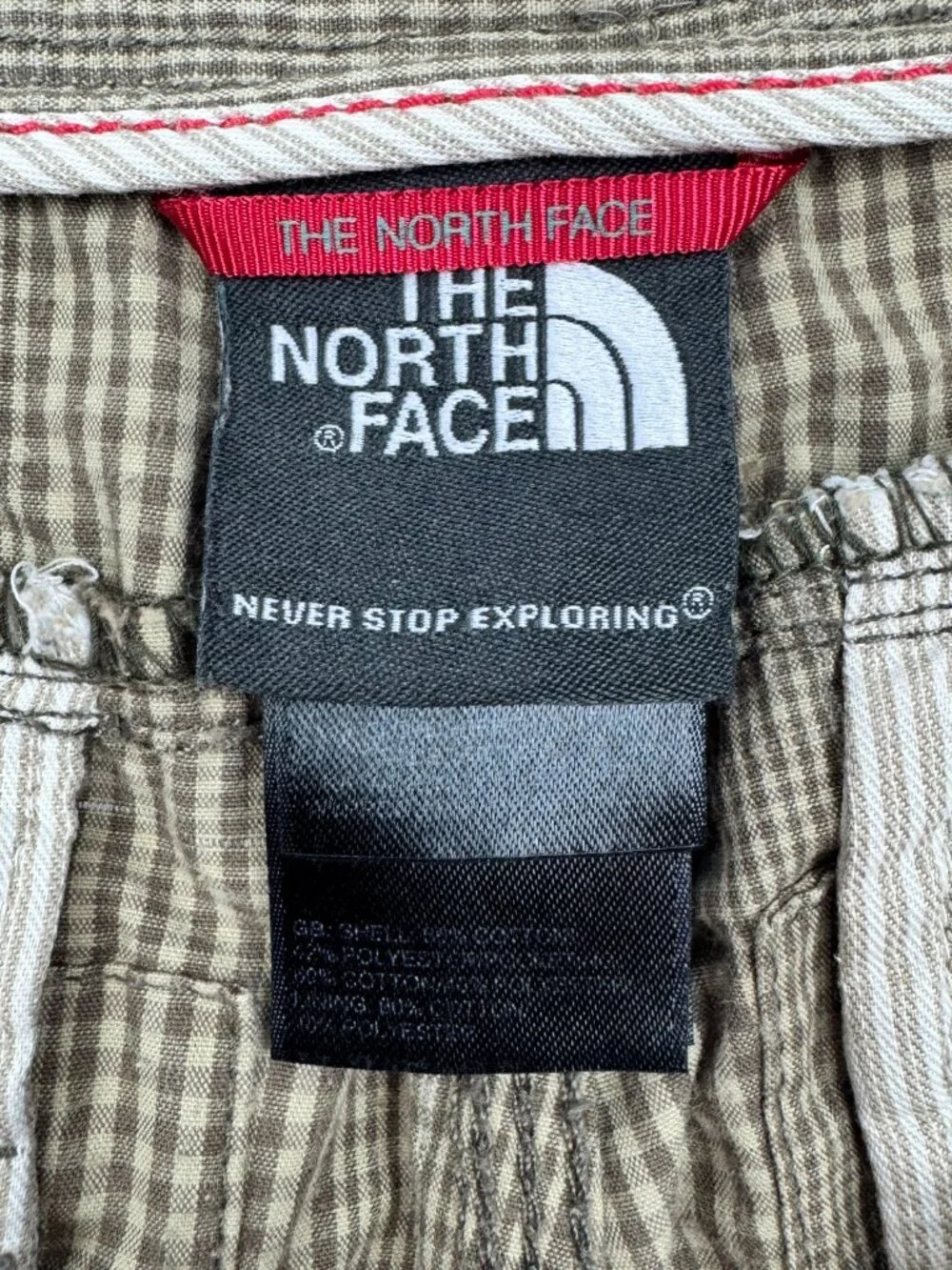 THE NORTH FACE Mens Brown Plaid Cargo Casual Shorts 11